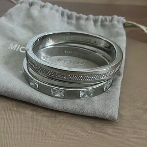 Michael Kors Silver Bracelet Set of 2